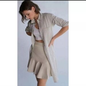 NWT ANTHROPOLOGIE MAEVE Women’s Plaid Button Up Tunic/dress size med